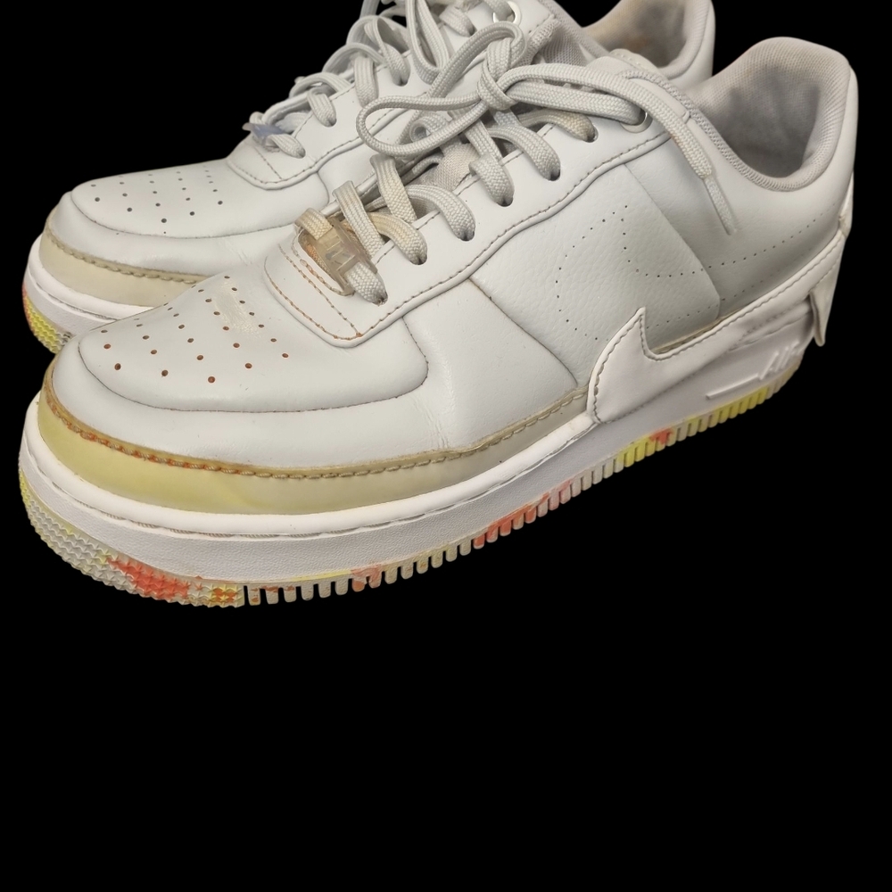 Nike Air Force 1 Shoes 10.5 Woman Jester XX Floral Print Platinum White Sneakers